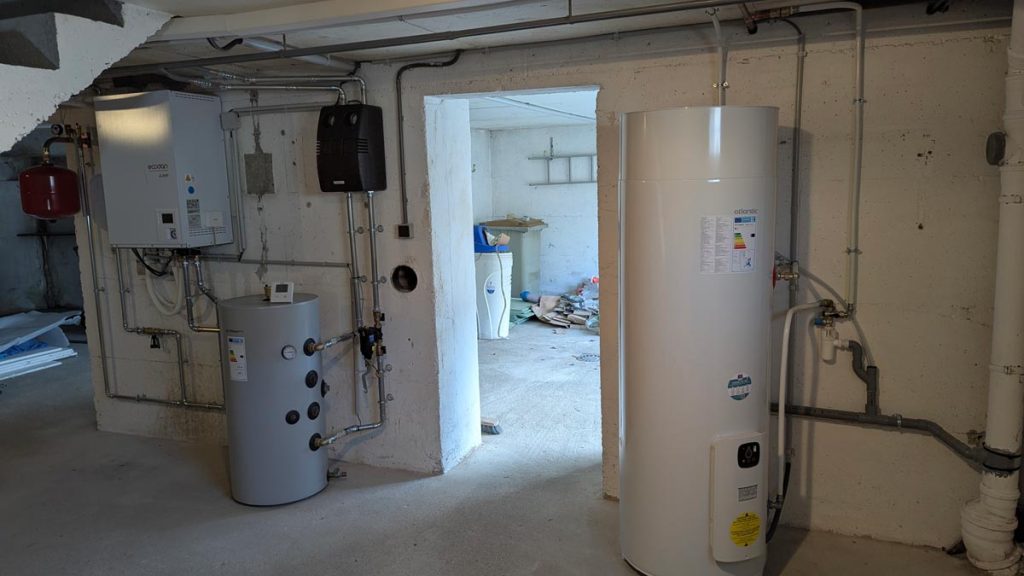 Installation d'un chauffe-eau thermodynamique Atlantic dans une maison neuve à Marckolsheim proche de Sélestat